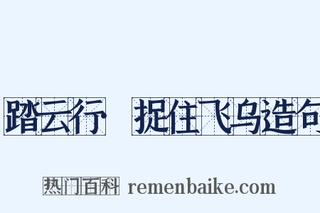 踏云行·捉住飞乌造句是什么意思的图片
